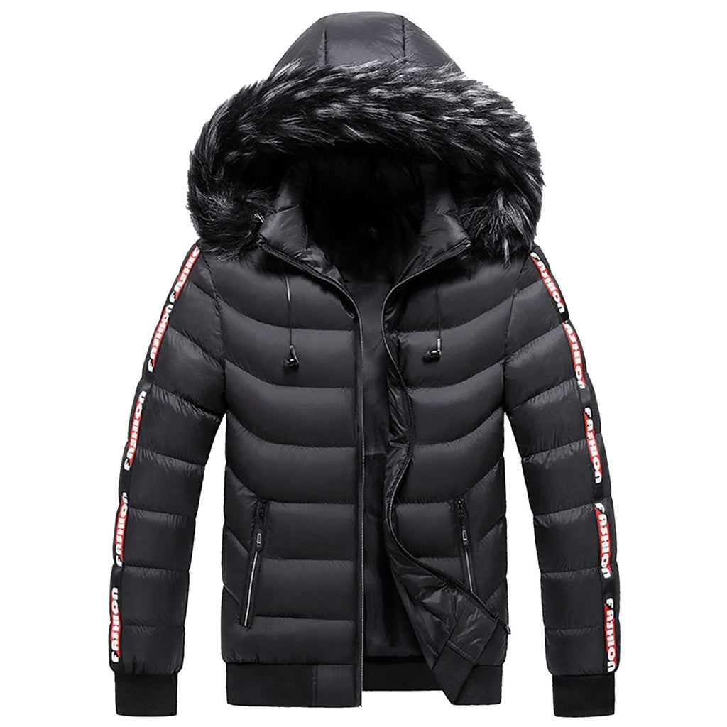 Men Winter Warm Hooded Jacket