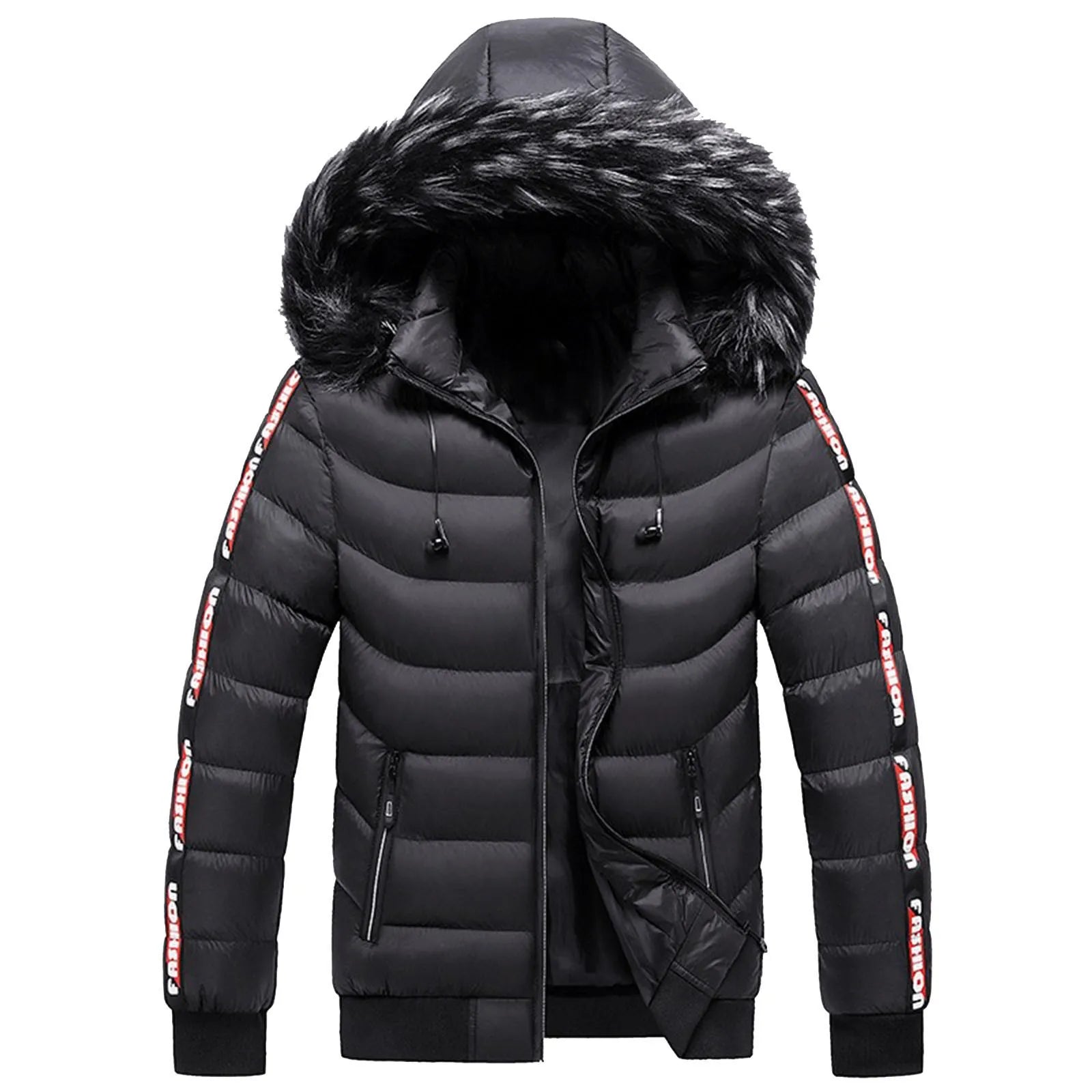 Men Winter Warm Hooded Jacket
