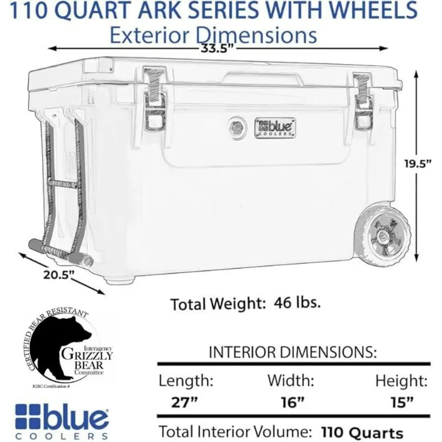 100-110 Quarts Roto-Molded Ice Cooler