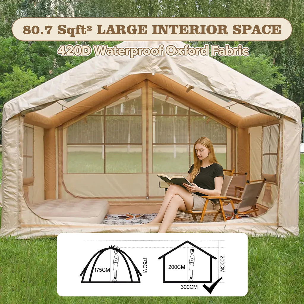 Inflatable Tent Air Conditioning Vent Glamping Blow up Tent