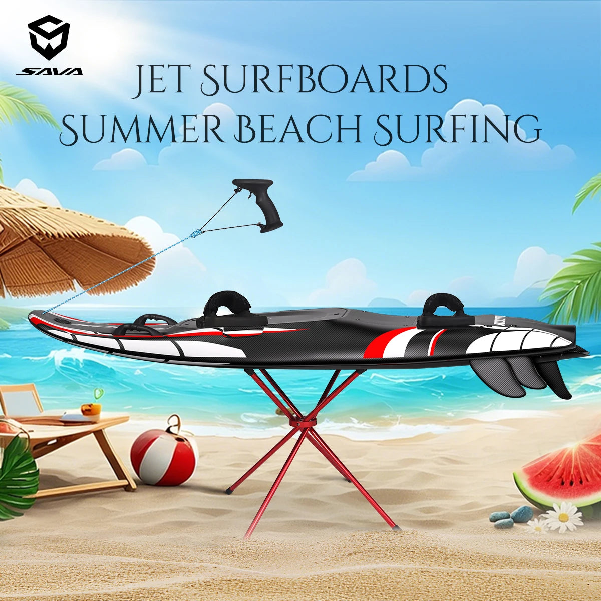 Surfboard Carbon Fiber Gas-Powered 109cc Engine