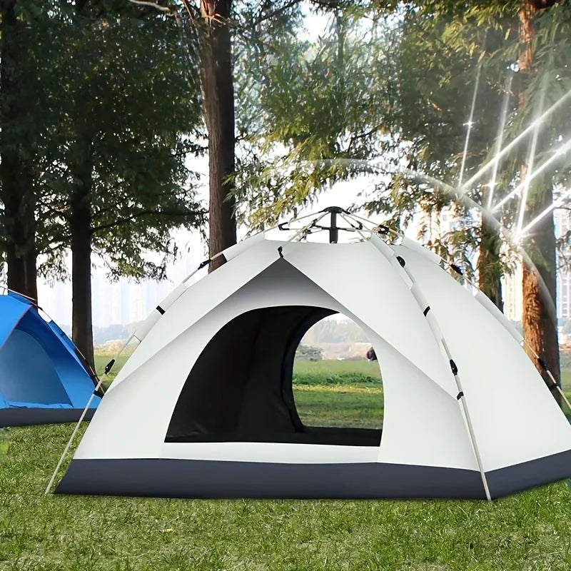 Silver Compact Auto-Tent 60-Second Setup Sunshade