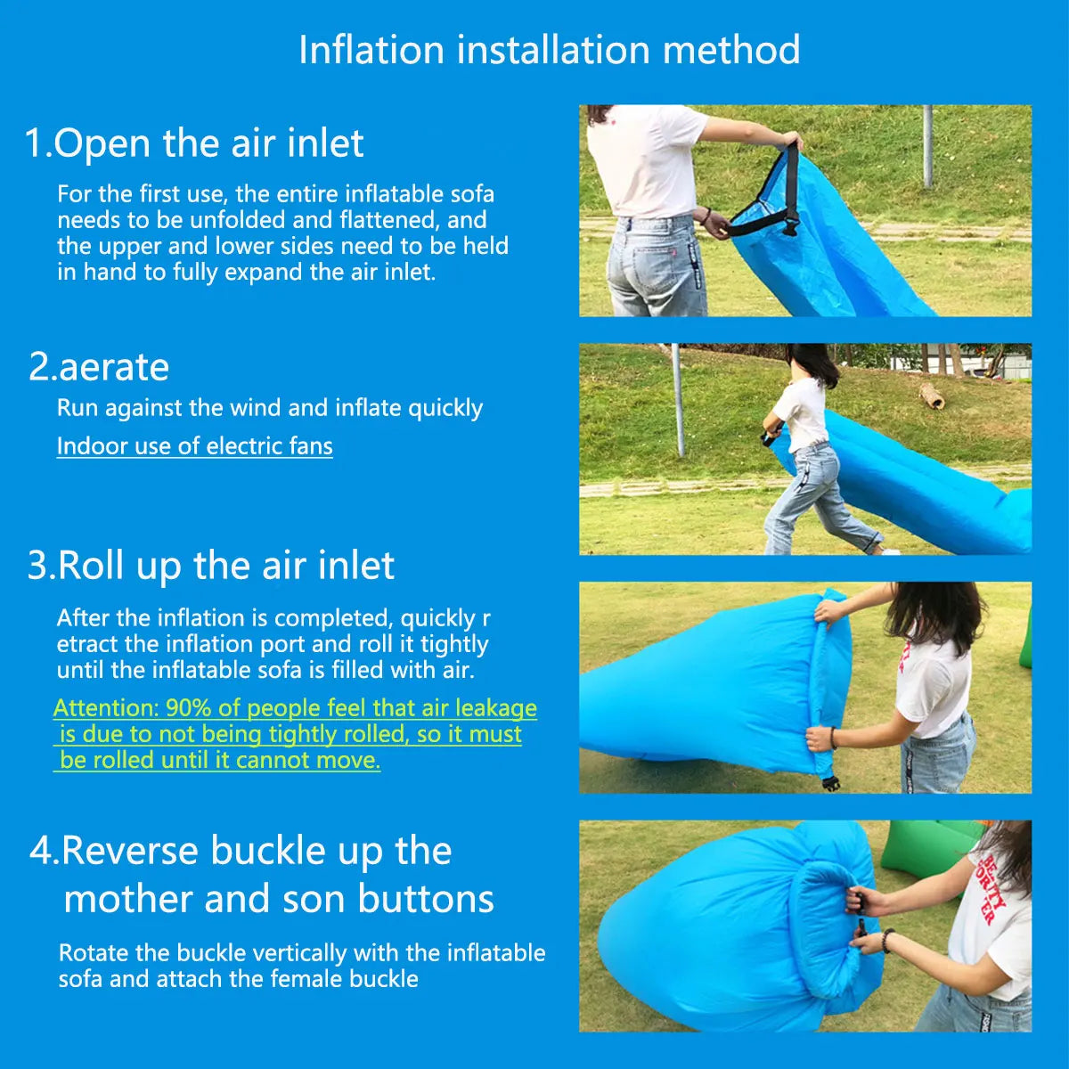 Inflatable Air Sofa Portable Waterproof Lounger