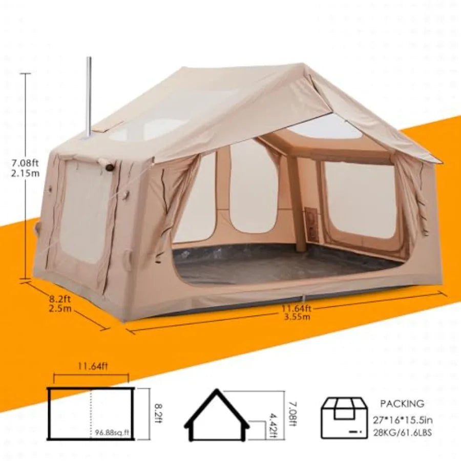 Inflatable Camping Tent with Electric Air Pump