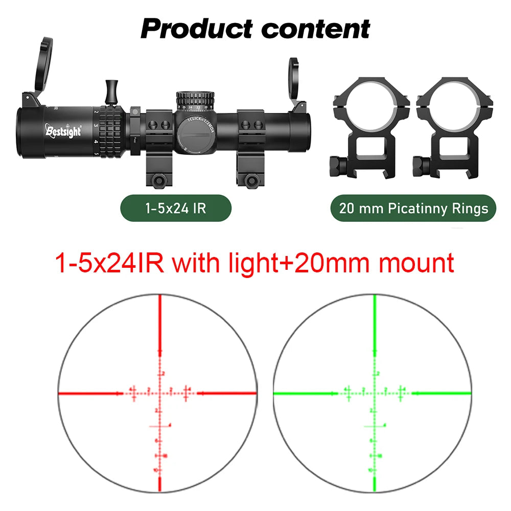 1-5x24 Rifle Scope Tactical Optics