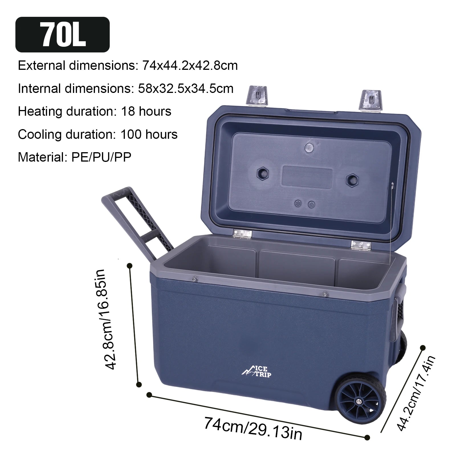 70L Portable Car Wheel Insulator Plastic Cooler