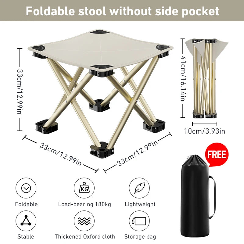 Outdoor Portable Folding Stool Camping Collapsible