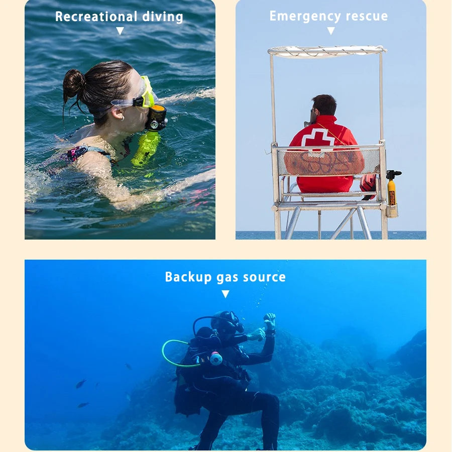 Mini Scuba Lung Tank 0.5L With Snorkeling mask