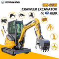 Air Conditioner Cabin 2.5 ton Mini Crawler Excavator Diesel