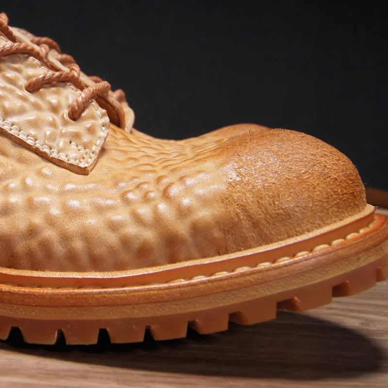 Handmade Shoes Genuine Leather Casual Lace Up