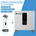 32kWh Battery 51.2V 600Ah 12kW 3-Phase Inverter