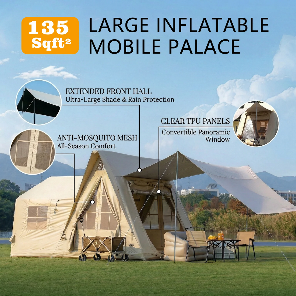 Large Inflatable Camping Tent Rainfly