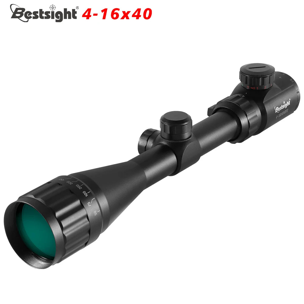 4-16X40 Optics Hunting Rifle Scope Red & Green Dot Illuminated Sight