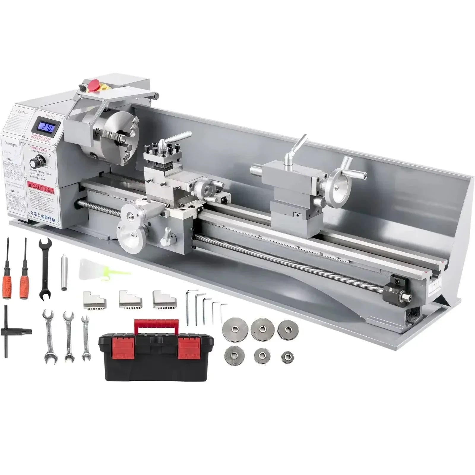 Metal Lathe Variable Speed Mini 3-Jaw Chuck