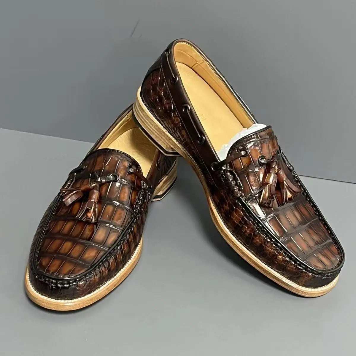 Men Leisure Crocodile Shoes