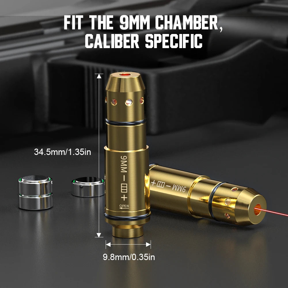 9mm Red Dot Laser Training Cartridge Dry Fire