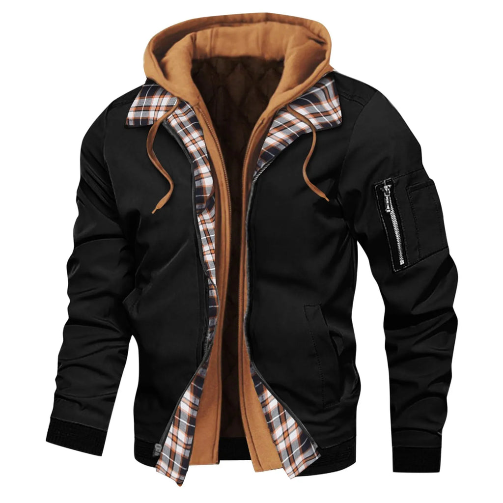 Men's Thick Large Male Hoodies Sweatshirt Slim Fit