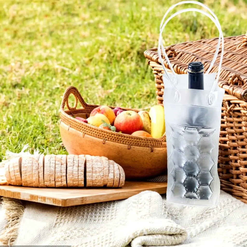 Ice Wine Bag Holder Champagne Beer Cooler Wine Glass Holder