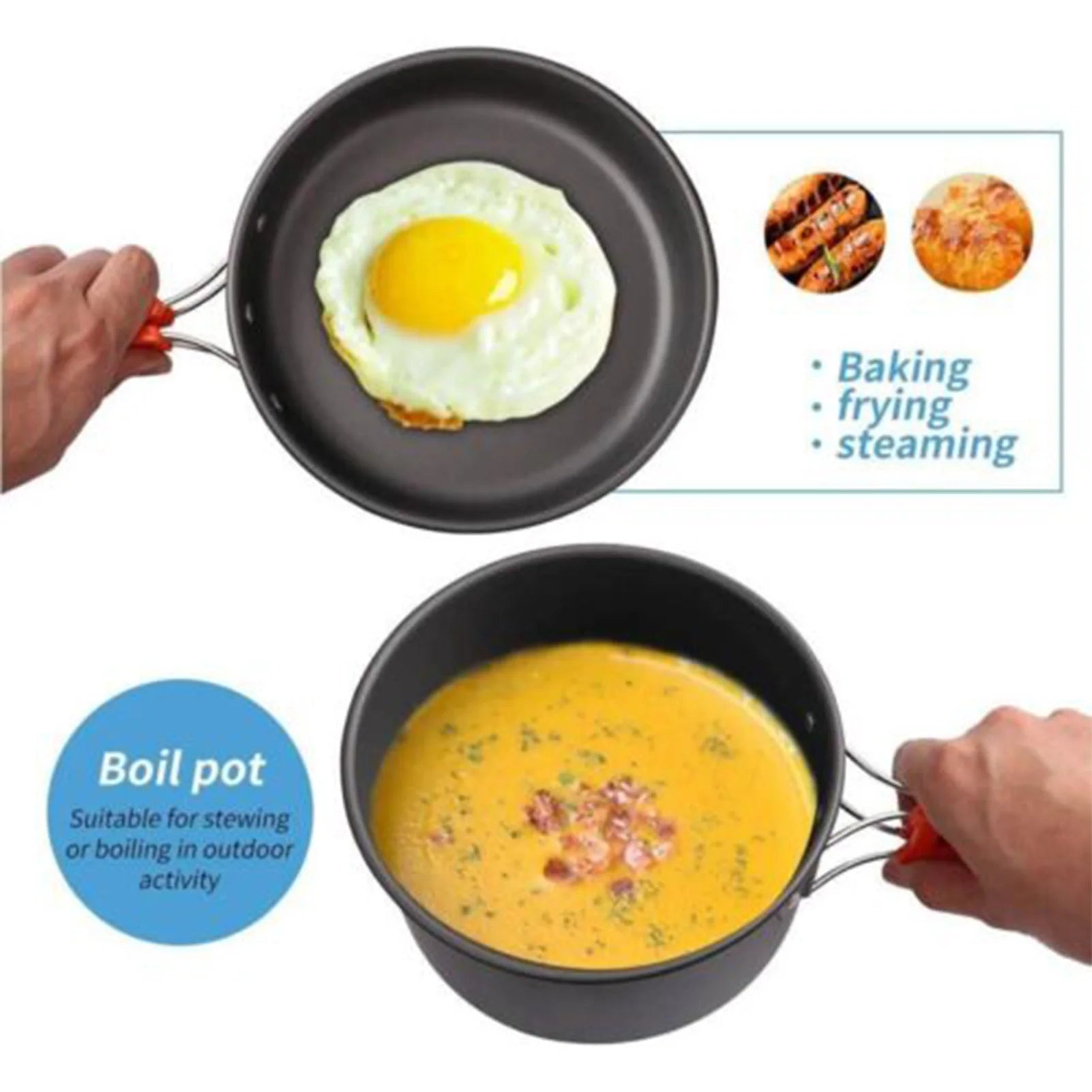 Portable Camping Cookware Set Utensils