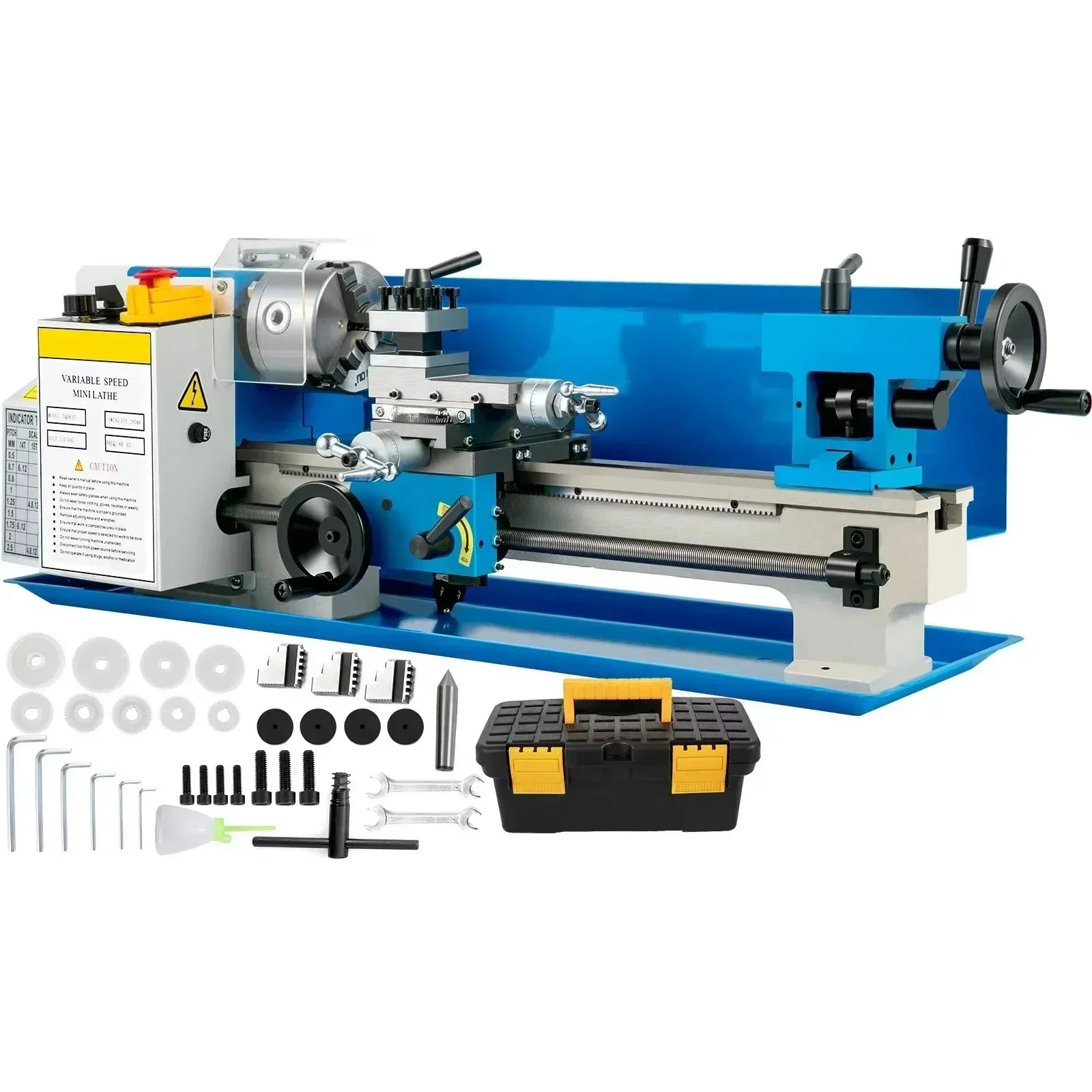 Metal Lathe Variable Speed Mini 3-Jaw Chuck