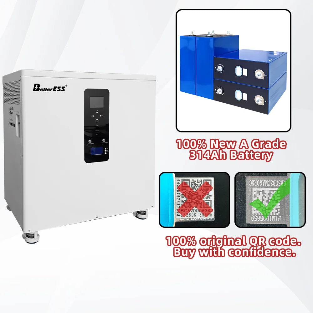 32kWh Battery 51.2V 600Ah 12kW 3-Phase Inverter