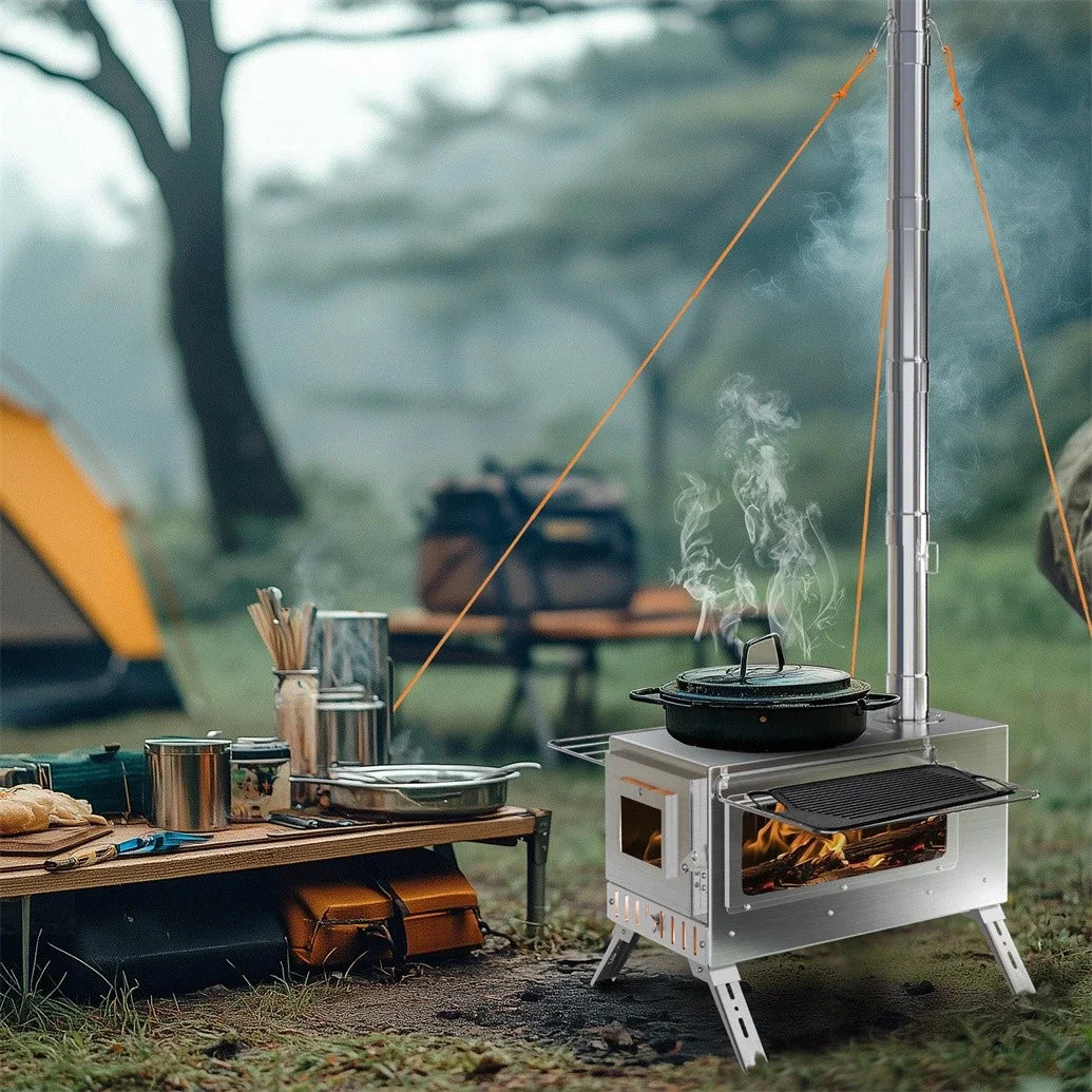 Wood Burning Stove Portable Stainless Chimney Pipe
