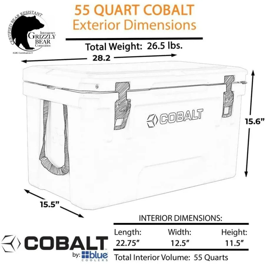 55 Quart Roto Molded Ice Cooler