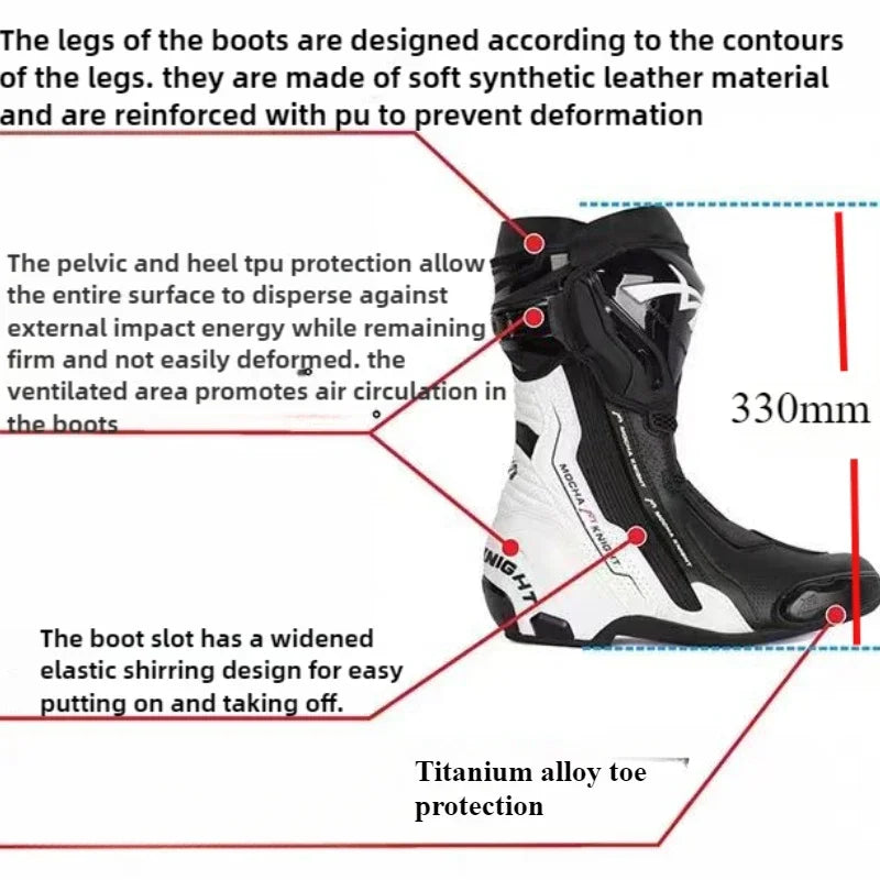 Motorcycle Track Riding Boots CE Certification