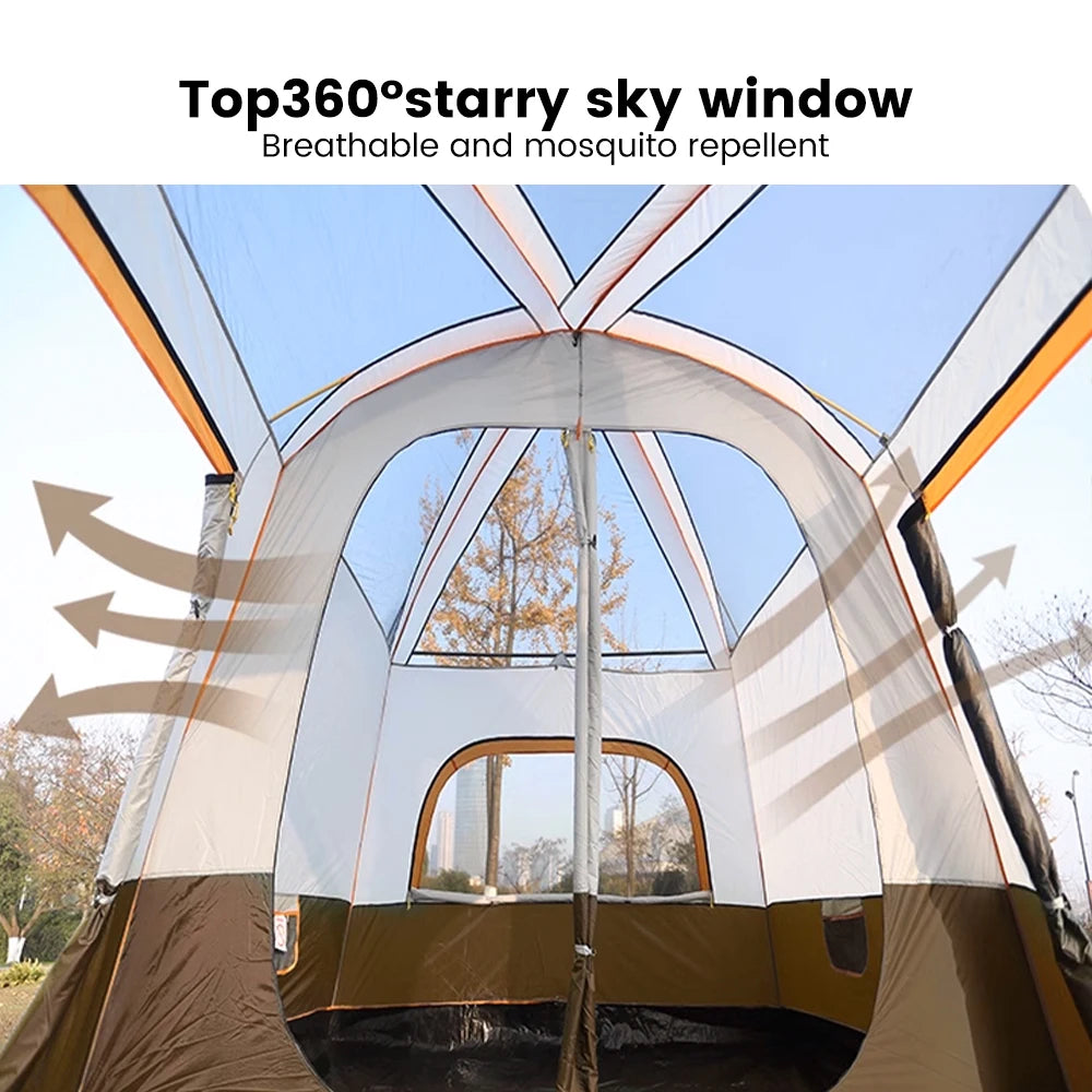 4 Season Camping Tent 3-12 Person Waterproof Windproof