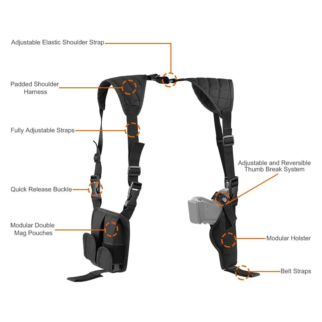 Shoulder Holster Vertical Adjustable Pistols