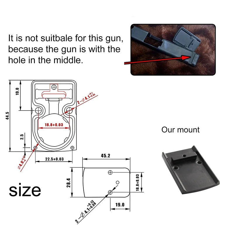 Mini Red Dot Sight Rifle Reflex Scope