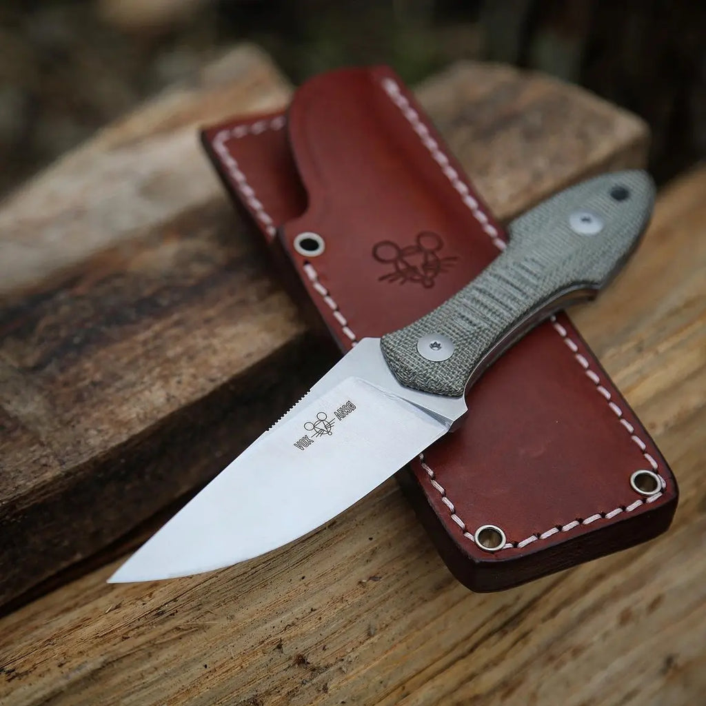 Fixed Blade Knife Satin Drop Point